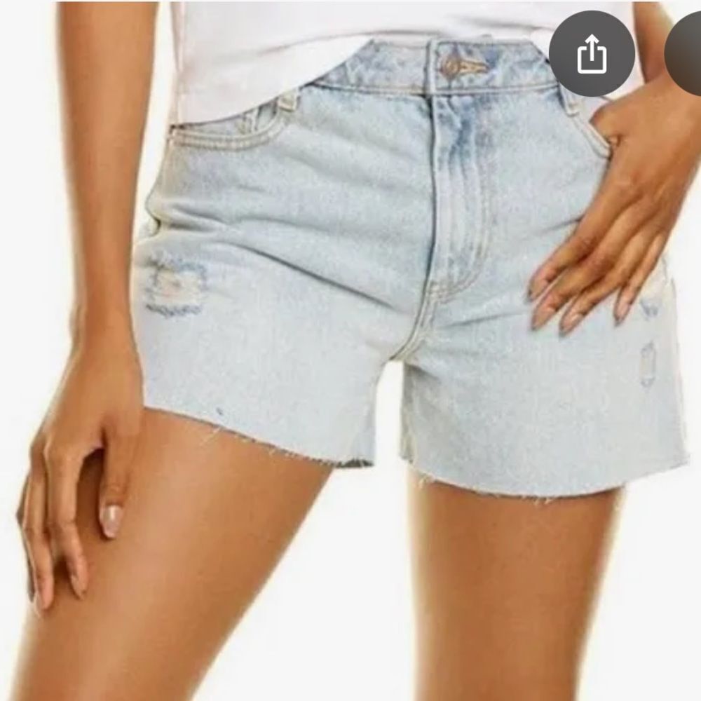 Avec Les Filles Blue Cutoff Denim Shorts Women’s 27